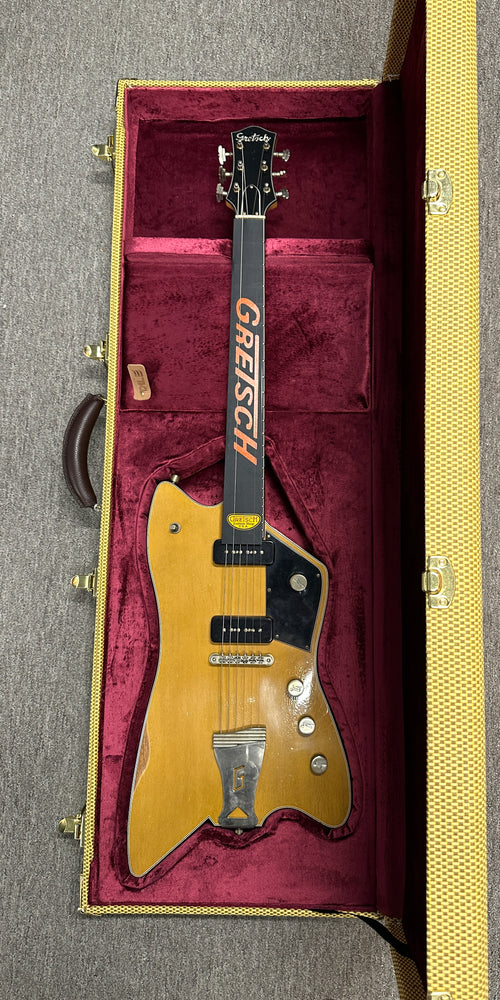 Used Gretsch Custom Shop Masterbuilt Gonzalo Madrigal G6199 Caddy Bo Relic (2022) - Super Faded TV Yellow #12396 with Original Hard Case