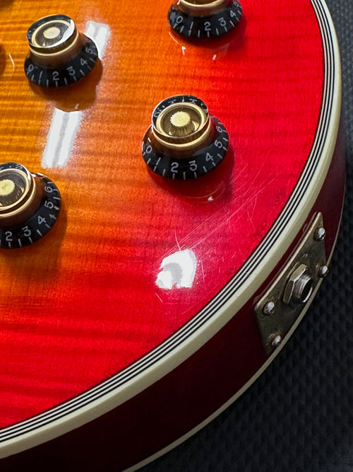 Used Epiphone Les Paul Custom Flame Top (2000) - Heritage Cherry Sunburst #62295 with Hard Case