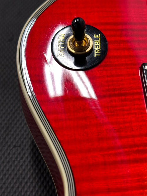 Used Epiphone Les Paul Custom Flame Top (2000) - Heritage Cherry Sunburst #62295 with Hard Case