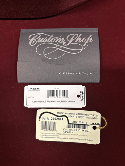 Used Martin Custom Shop D-18 Adirondack Spruce (2018) #92841 with Original Hard Case