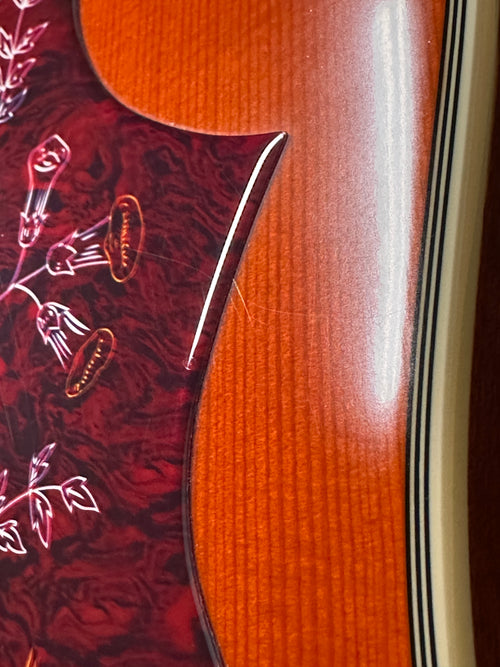 Used Epiphone Hummingbird (2021) - Aged Cherry Sunburst #07160 with Hard Case