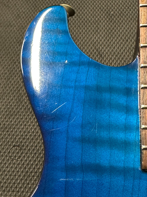 Used Gibson Guitar Of The Week #7 Les Paul Money Bass (2007) - Midnight Manhattan Blue #71343 with Original Hard Case