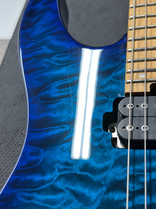 Used Charvel Pro-Mod DK24 HH 2PT CM QM (2020) - Chlorine Burst #03496 with Hard Case