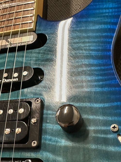 Used Jackson MIJ DK2S Dinky with Sustainiac - Transparent Blue #24120 with Gig Bag