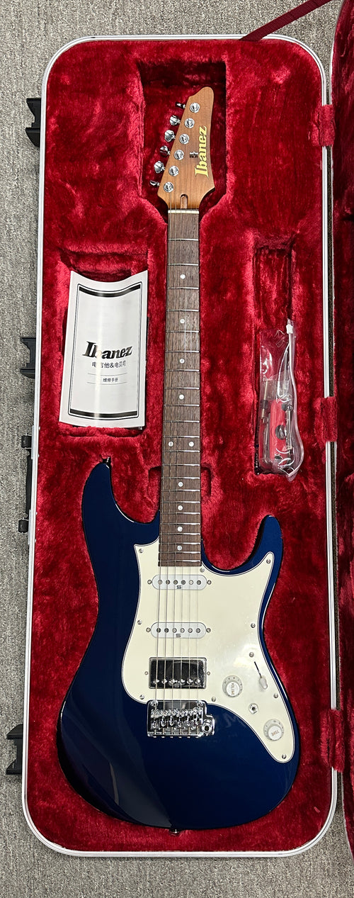 Used Ibanez Prestige AZ2204NW (2023) - Dark Tide Blue #24441 with Original Hard Case