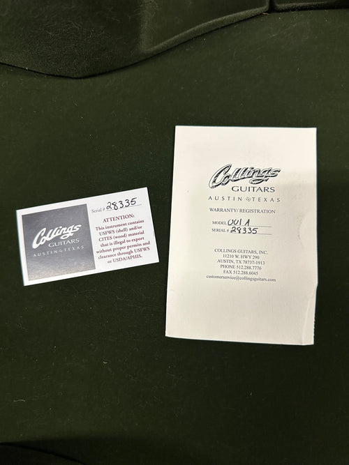 Used Collings 00-1A Adirondack Spruce #28335 with Original Hard Case