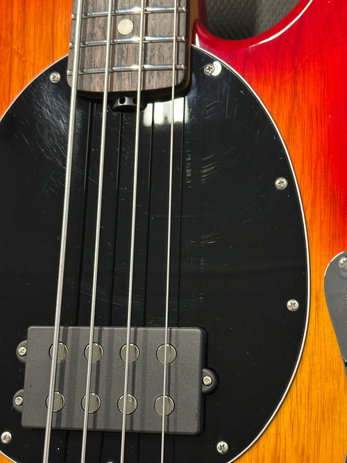 Used Ernie Ball Music Man StingRay Special 4 H - Lava Burst #03035 with Original Case