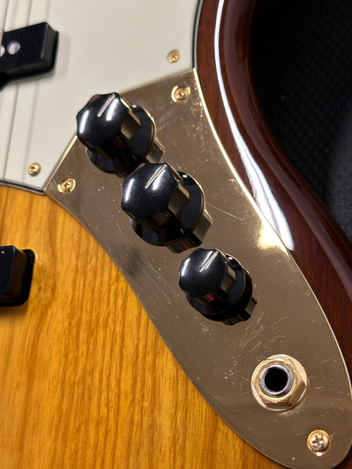 Used Fender 75th Anniversary Commemorative Jazz Bass (2021) - 2-Color Bourbon Burst #42694 with Original Hard Case