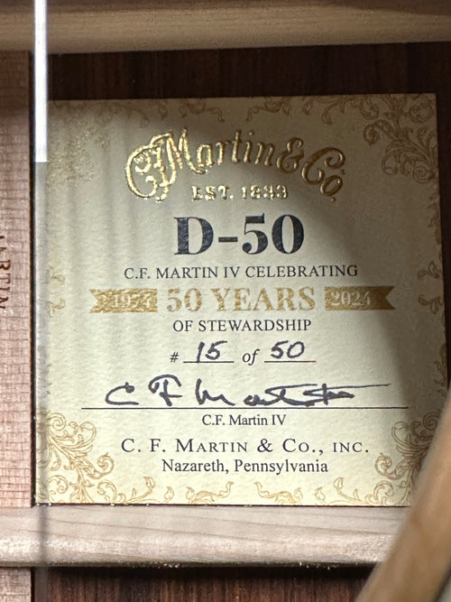 Martin Custom Shop D-50 CFM IV 50th Anniversary #07634