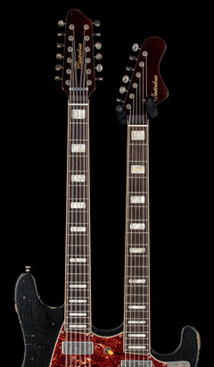 Castedosa Guitars Conchers Double Neck Baritone - Aged Black #201