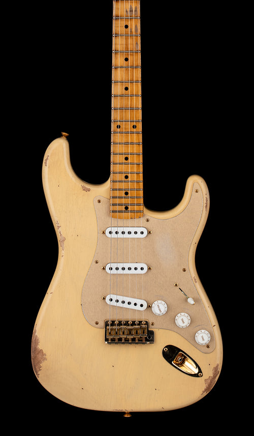 Fender Custom Shop LTD '55 Bone Tone Strat Relic - Aged Honey Blonde with Gold Hardware #81679