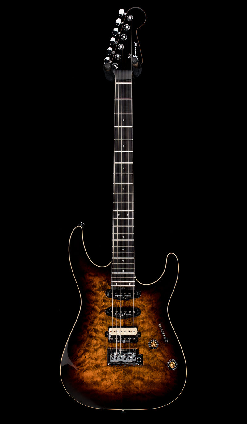 Charvel Pro-Mod Plus Dinky DK24 HSS 2PT QM - Amber Tiger Eye #00282