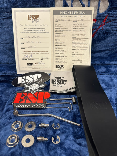 ESP M-II NTB FR USA - Arctic Blue Sparkle #26542