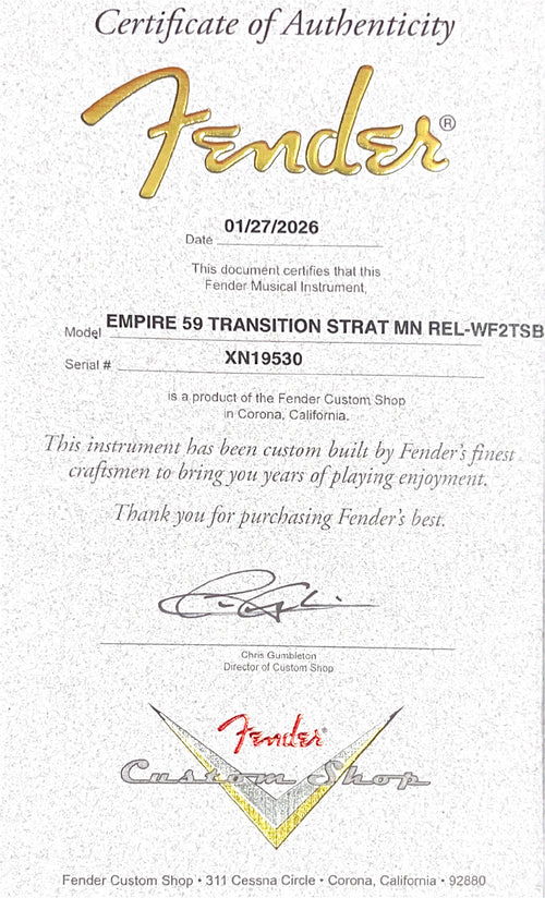 Fender Custom Shop Empire 59 Transition Stratocaster Relic - Wide Fade 2-Color Sunburst #19530