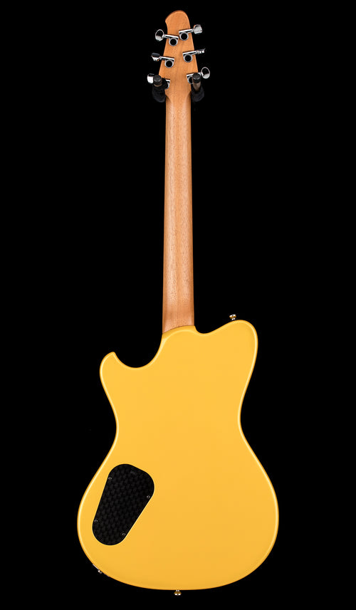 Powers Electric A-Type PF42 - Jet Black with Saffron Stripes #B512