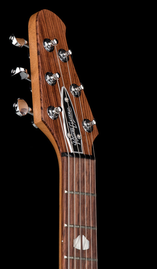 Powers Electric A-Type PF42 - Jet Black with Saffron Stripes #B512