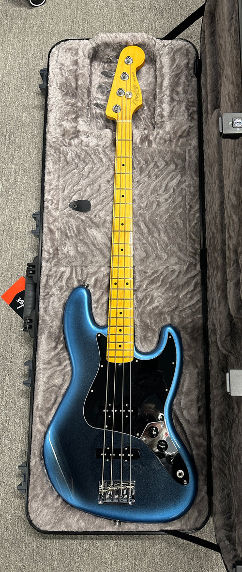 Used Fender American Professional II Jazz Bass (2023) - Dark Night #21823 with Original Hard Case