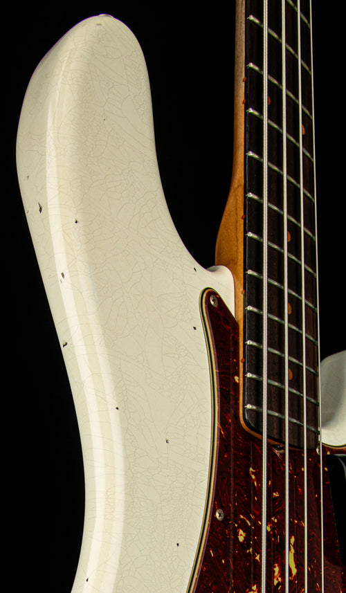 Used Fender Custom Shop '63 P Bass Journeyman Relic - Aged Olympic White #72149 with Original Hard Case