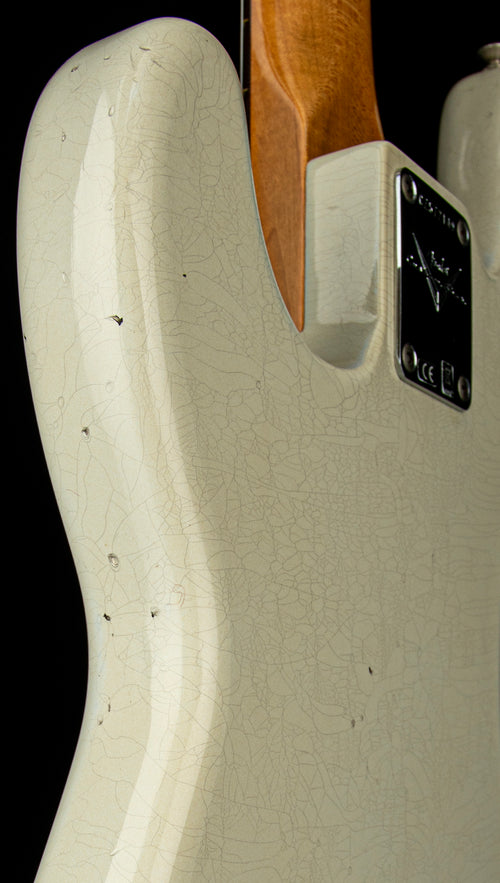 Used Fender Custom Shop '63 P Bass Journeyman Relic - Aged Olympic White #72149 with Original Hard Case