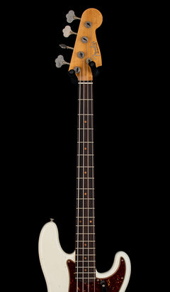 Used Fender Custom Shop '63 P Bass Journeyman Relic - Aged Olympic White #72149 with Original Hard Case