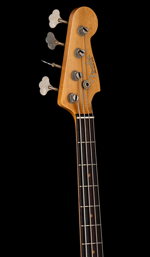 Used Fender Custom Shop '63 P Bass Journeyman Relic - Aged Olympic White #72149 with Original Hard Case