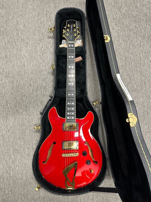 Used Hamer Newport Pro Custom (2005) - Ruby Red #53822 with Original Hard Case