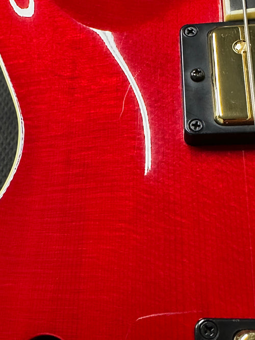 Used Hamer Newport Pro Custom (2005) - Ruby Red #53822 with Original Hard Case