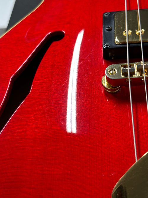 Used Hamer Newport Pro Custom (2005) - Ruby Red #53822 with Original Hard Case