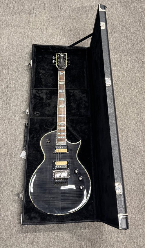 Used LTD Deluxe EC-1000FR (2008) - See Thru Black #13036 with Hard Case