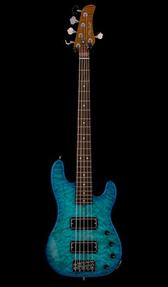 Used Mike Lull Custom PT5 Bass (2025) - Light Blue Burst #3993 with Gig Bag