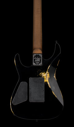 Jackson Custom Shop Korina DK HS FR Heavy Relic - Black over Graffiti Yellow #20654 (Empire Music Spec)