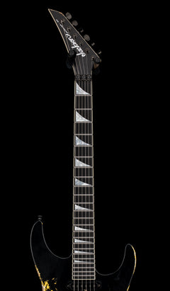 Jackson Custom Shop Korina DK HS FR Heavy Relic - Black over Graffiti Yellow #20654 (Empire Music Spec)
