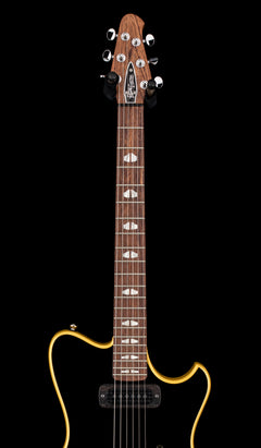 Powers Electric A-Type FF42 - Jet Black with Saffron Stripes #B513