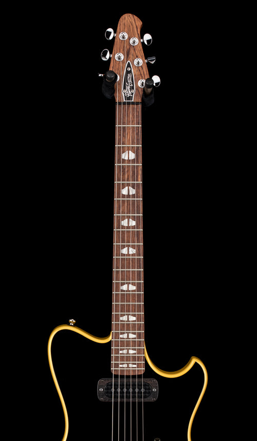 Powers Electric A-Type FF42 - Jet Black with Saffron Stripes #B513