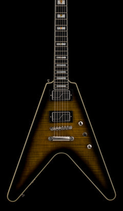 Used Epiphone Flying V Prophecy (2021) - Yellow Tiger Aged Gloss #24069 with Original Hard Case