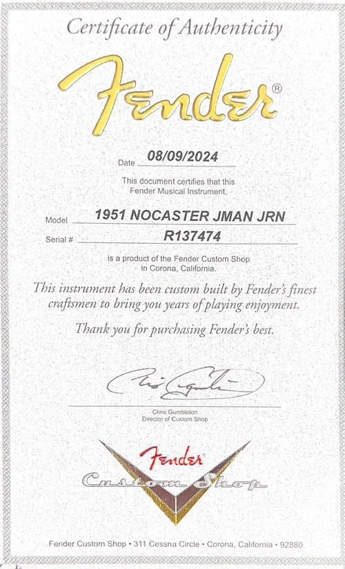 Used Fender Custom Shop LTD NAMM 1951 Nocaster Journeyman Relic (2024) - Black #37474 with Original Hard Case