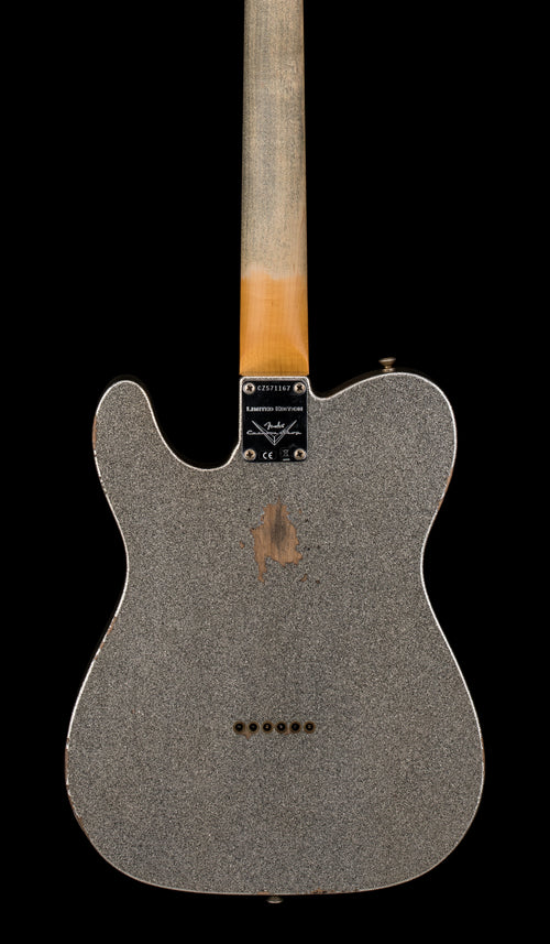 Used Fender Custom Shop LTD 1961 Telecaster Relic (2023) - Aged Silver Sparkle #71167 with Original Hard Case