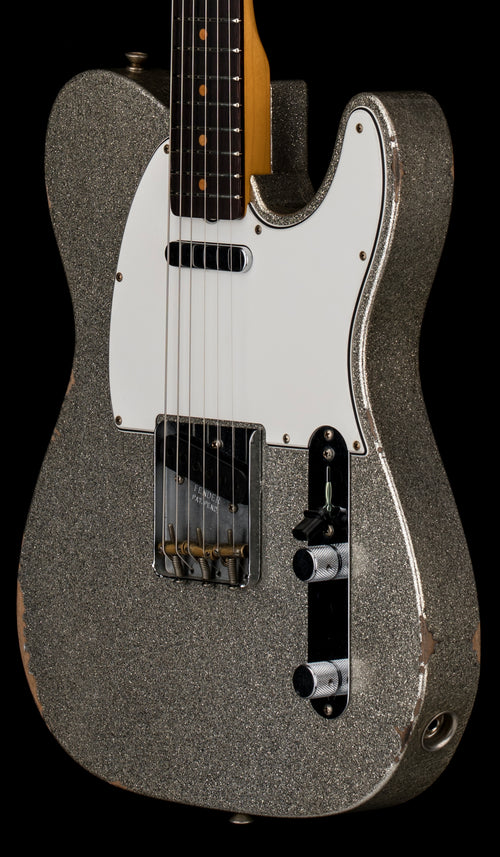 Used Fender Custom Shop LTD 1961 Telecaster Relic (2023) - Aged Silver Sparkle #71167 with Original Hard Case
