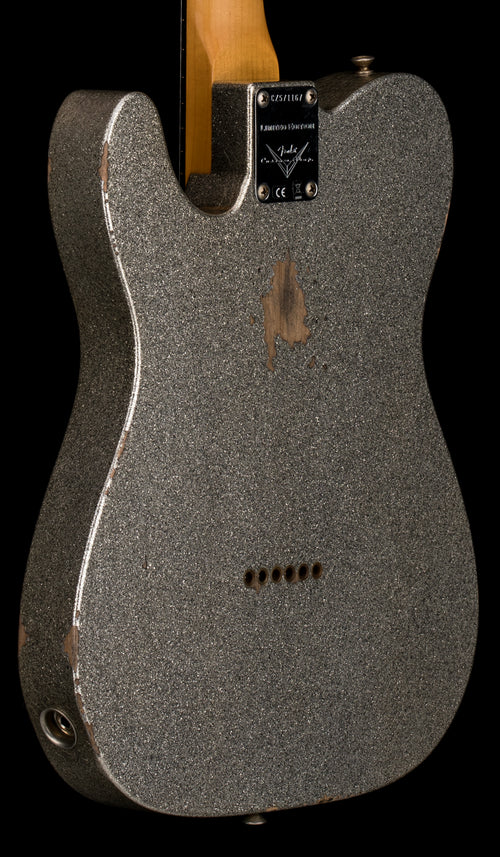 Used Fender Custom Shop LTD 1961 Telecaster Relic (2023) - Aged Silver Sparkle #71167 with Original Hard Case