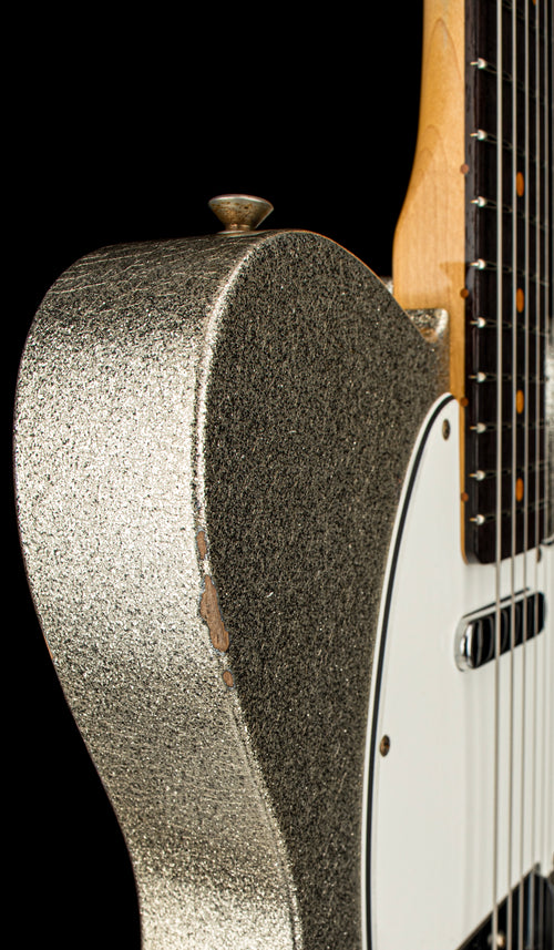Used Fender Custom Shop LTD 1961 Telecaster Relic (2023) - Aged Silver Sparkle #71167 with Original Hard Case