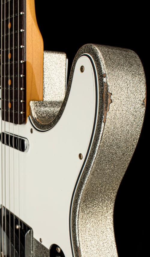 Used Fender Custom Shop LTD 1961 Telecaster Relic (2023) - Aged Silver Sparkle #71167 with Original Hard Case