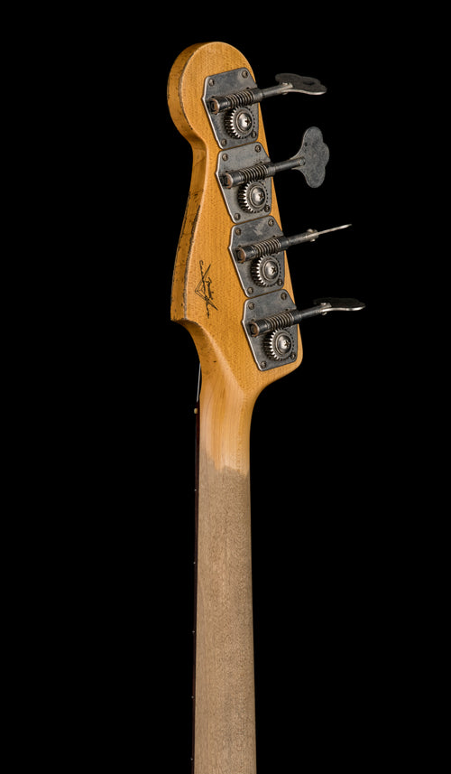 Used Fender Custom Shop '61 Jazz Bass Heavy Relic (2019) - Aged Olympic White #40413 With Original Hard Case