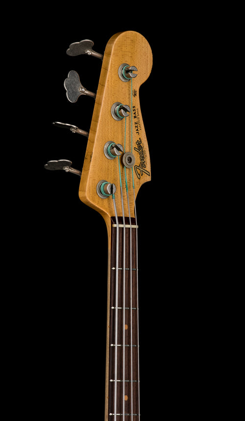 Used Fender Custom Shop '61 Jazz Bass Heavy Relic (2019) - Aged Olympic White #40413 With Original Hard Case