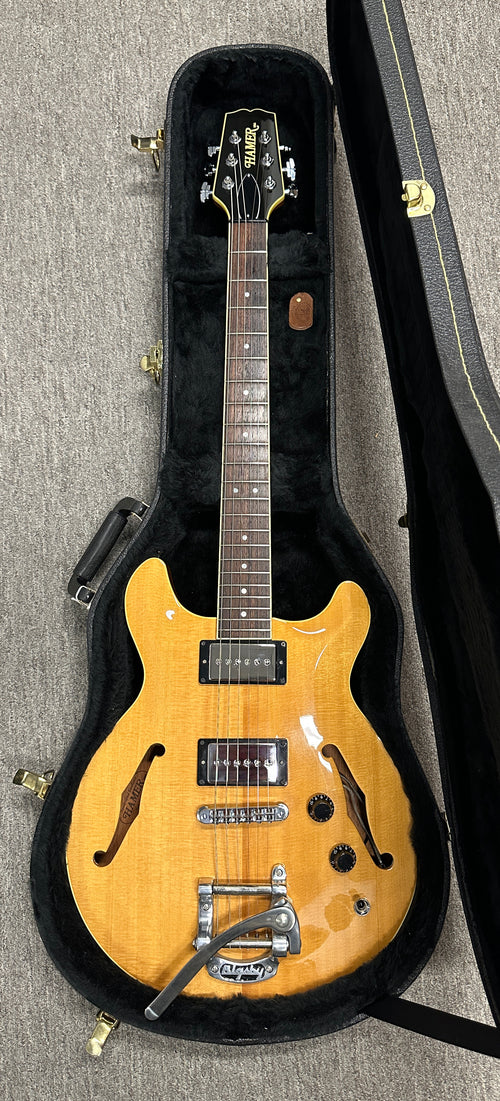 Used Hamer Newport (2000) - Vintage Natural #50987 with Original Hard Case