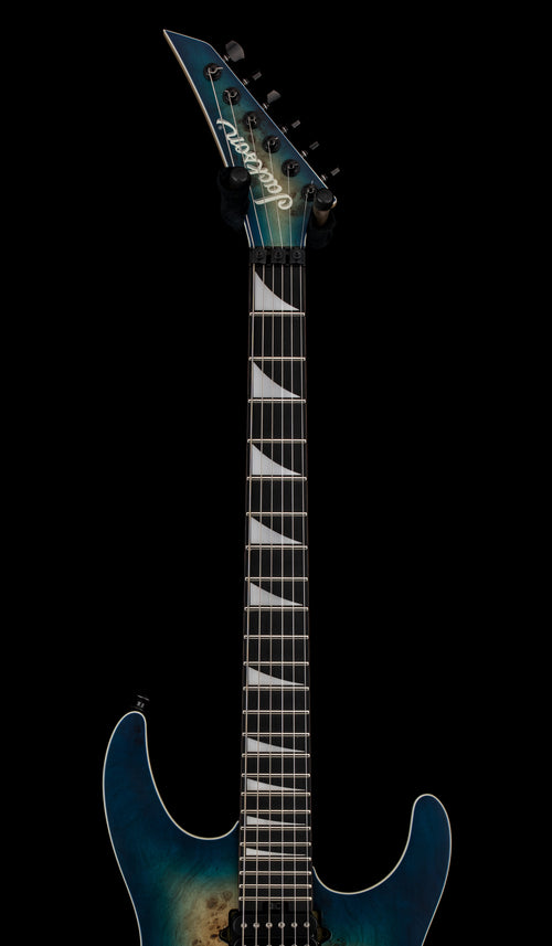Used Jackson MJ Series Dinky DKRP (2021) - Transparent Blue Burst #00792 with Hard Case