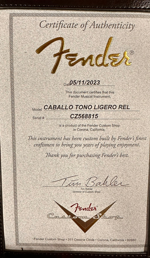 Fender Custom Shop Caballo Tono Ligero Relic - Aged Shell Pink #68815