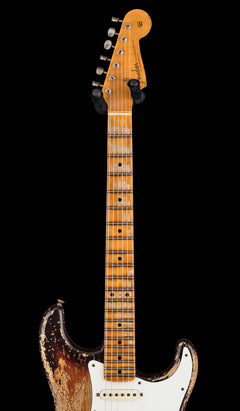 Fender Custom Shop Limited Edition Red Hot Strat Super Heavy Relic - Faded Aged Chocolate 3-Color Sunburst #67152