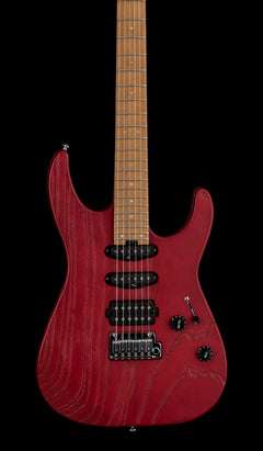 Used Charvel Pro-Mod DK24 HSS 2PT CM Ash (2020) - Red Ash #00811 with Hard Case