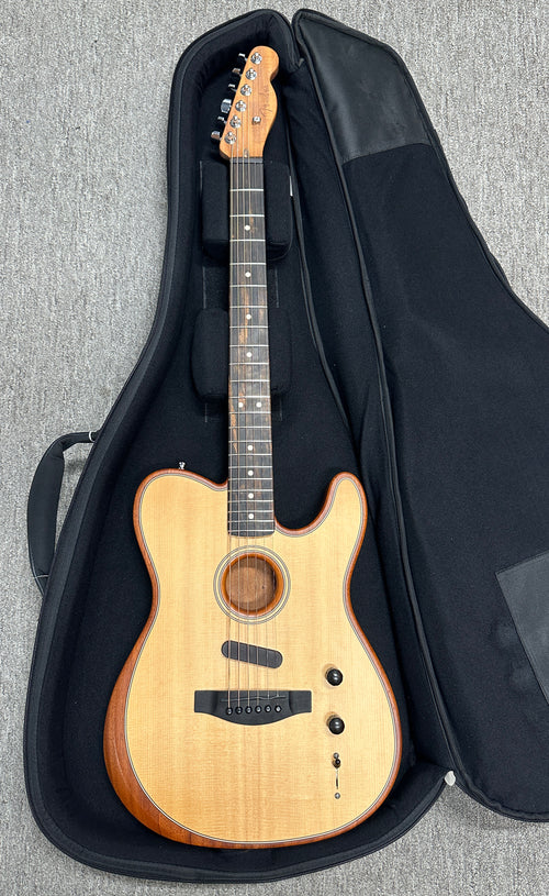 Used Fender American Acoustasonic Telecaster (2019) - Natural #98718 with Original Gig Bag