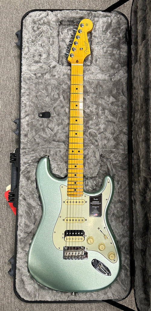 Used Fender American Professional II Stratocaster HSS (2023) - Mystic Surf Green #12812 with Original Hard Case